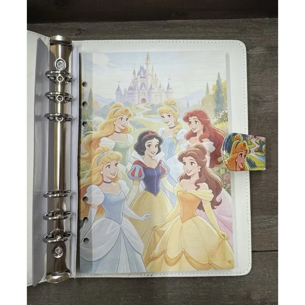 Disney princesses and characters A5 Binder with matching printed paper
